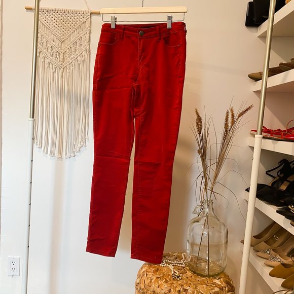 Red Pants in Jeans size 2 - Picture 4 of 5